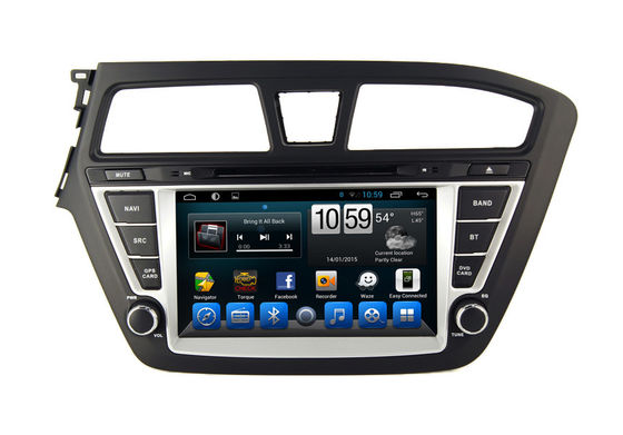 Cina Quad Core 2 Din Android Car GPS Navigation With Radio DVD Player For Hyundai I20 pemasok