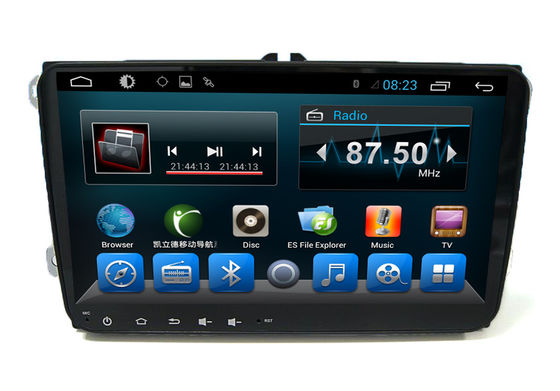 Cina 2 Din Quad Core Car Stereo Multimedia Volkswagen GPS Navigation System for Tiguan pemasok