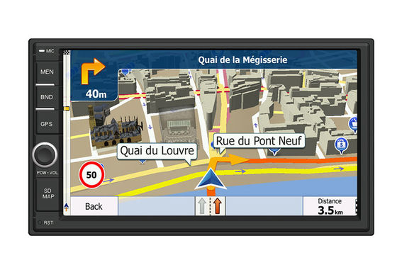 Cina 7 ″ HD Capacitive Screen Car GPS Navigation System Dengan Bluetooth Pencarian Buku Telepon pemasok