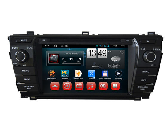 Cina 2014 Toyota Corolla GPS Navigasi Android Pemutar DVD 7inch Panel Sentuh pemasok