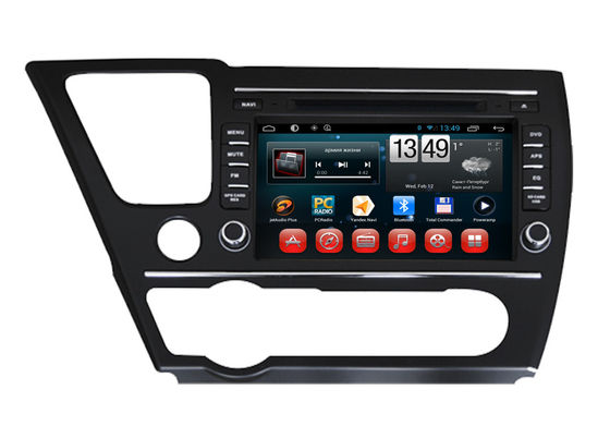 Cina Kamera Masukan SWC Honda Sistem Navigasi Android Car DVD Player untuk 2014 Civic Sedan pemasok