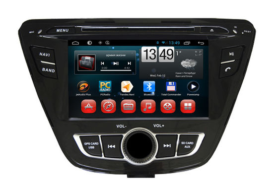 Cina Android Mobil Radio Stereo Hyundai Elantra 2014 Pemutar DVD GPS iPod SWC Kamera Masukan pemasok