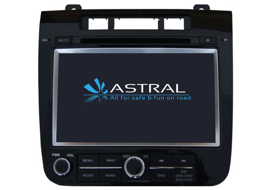 Cina Auto Bluetooth DVD Player Touareg sistem navigasi dengan RDS / AM / FM / belakang pandangan kamera pemasok