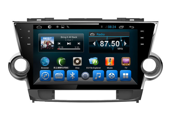 Cina Highlander 2012 Car Audio Player Toyota Navigation System with 10.1 Inch Monitor pemasok