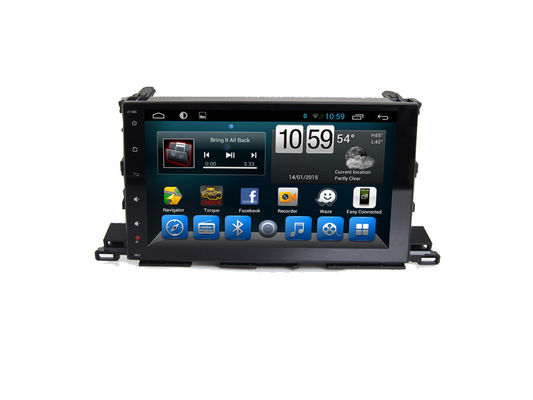 Cina Car Stereo 10&quot; Dvd Player With Bluetooth Android Car GPS Navigation For Toyota Highlander pemasok
