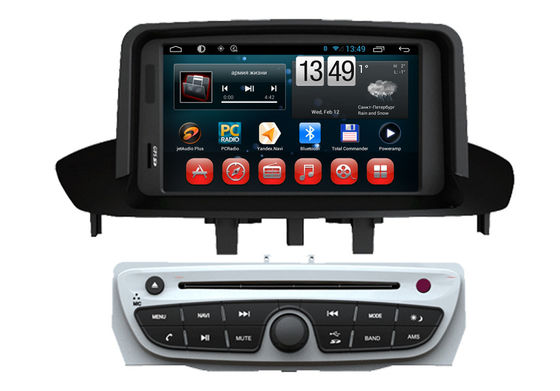Cina Android 4.4 OS GPS Radio Tv Double Din Car DVD Player For  Megane 2014 pemasok