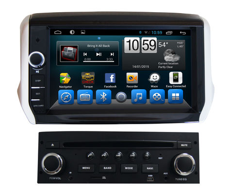 Cina 2 Din Radio Car Touch Screen Peugeot Navigation System 208 Peugeot 2008 pemasok