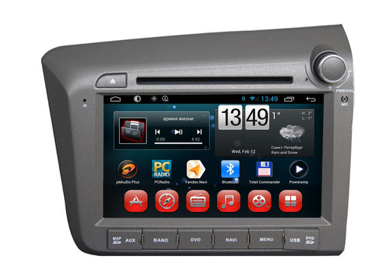 Cina Honda Civic 2012 Sisi Kanan Sistem Navigasi Android Pemutar DVD Steering Wheel Control pemasok